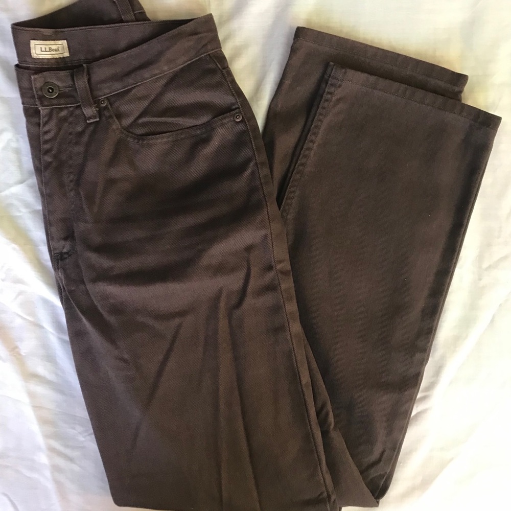 L.L. Bean Brown Denim Jean Classic Fit Size 10MT